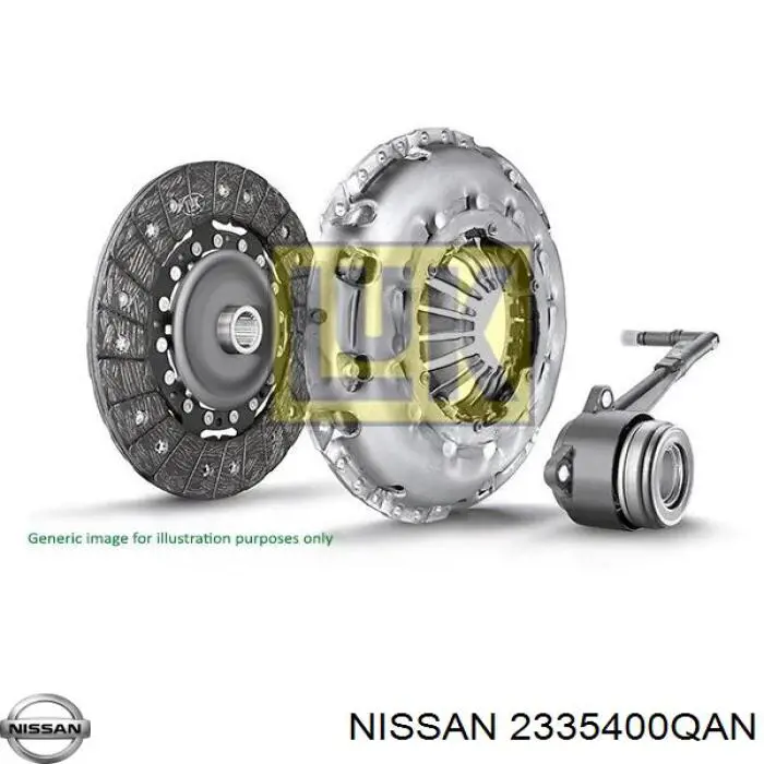 Комплект зчеплення (3 частини) 2335400QAN Nissan