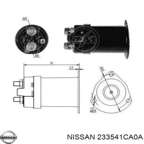 233541CA0A Nissan/Infiniti Привід стартера бендикс