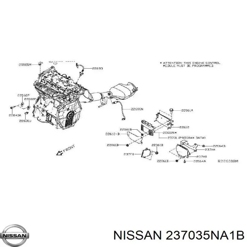 237035NA1B Nissan/Infiniti Блок електронного управління