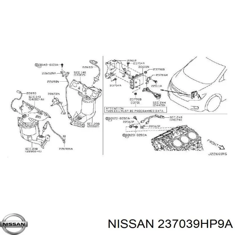  Nissan/Infiniti 237039HP9A ціна, від 58.78 USD