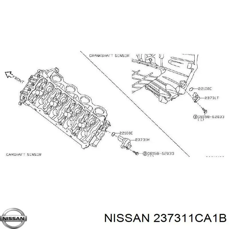 237311CA1B Nissan датчик положення розподільного