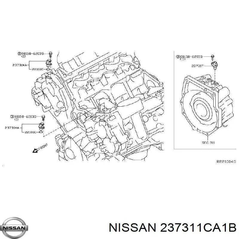 Датчик фаз Nissan/Infiniti 237311CA1A ціна, від 29.76 USD