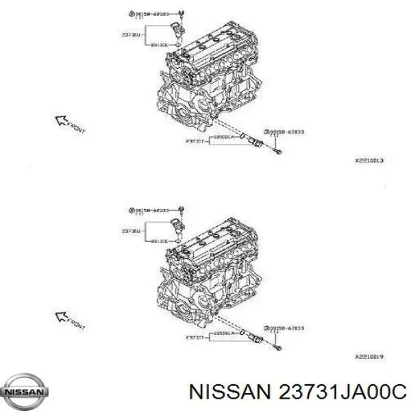 Датчик положення (оборотів) коленвалу 23731JA00C Nissan