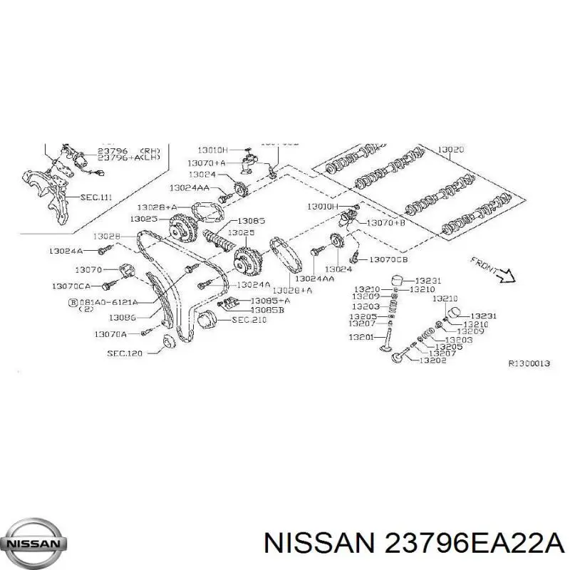 23796EA22A Nissan клапан електромагнітний положення (фаз розподільного валу, правий)