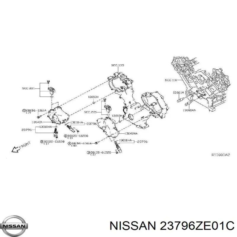 Клапан електромагнітний положення (фаз) розподільного валу, лівий 23796ZE01C Nissan/Infiniti
