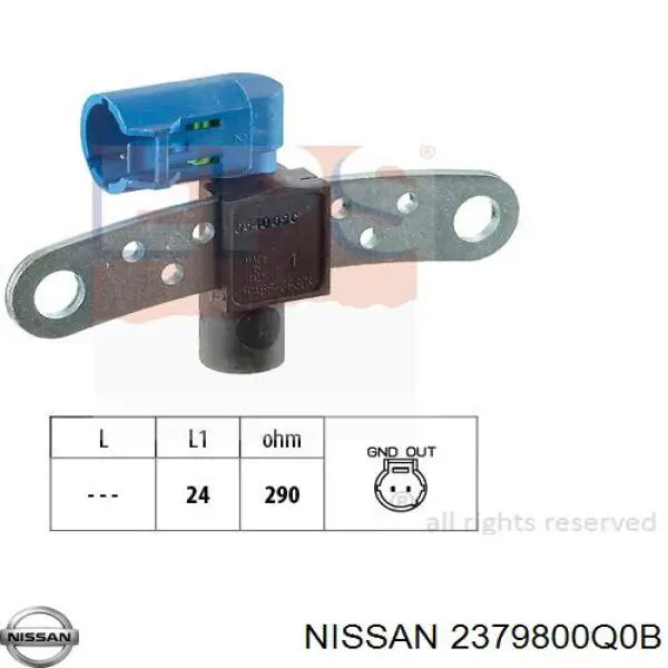 Купити 2379800Q0B Nissan/Infiniti Датчик положення (оборотів) коленвалу