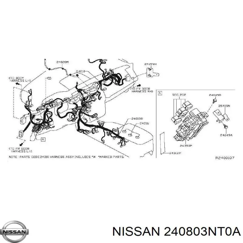 Кабель маси акумулятора (АКБ) Nissan/Infiniti 240803NT0A ціна, від 11.92 USD