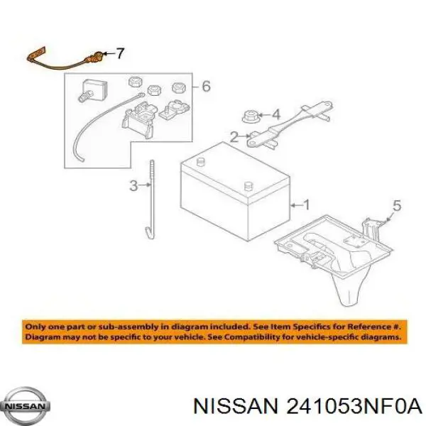  Кабель плюсової клеми акумулятора (АКБ) Nissan LEAF 