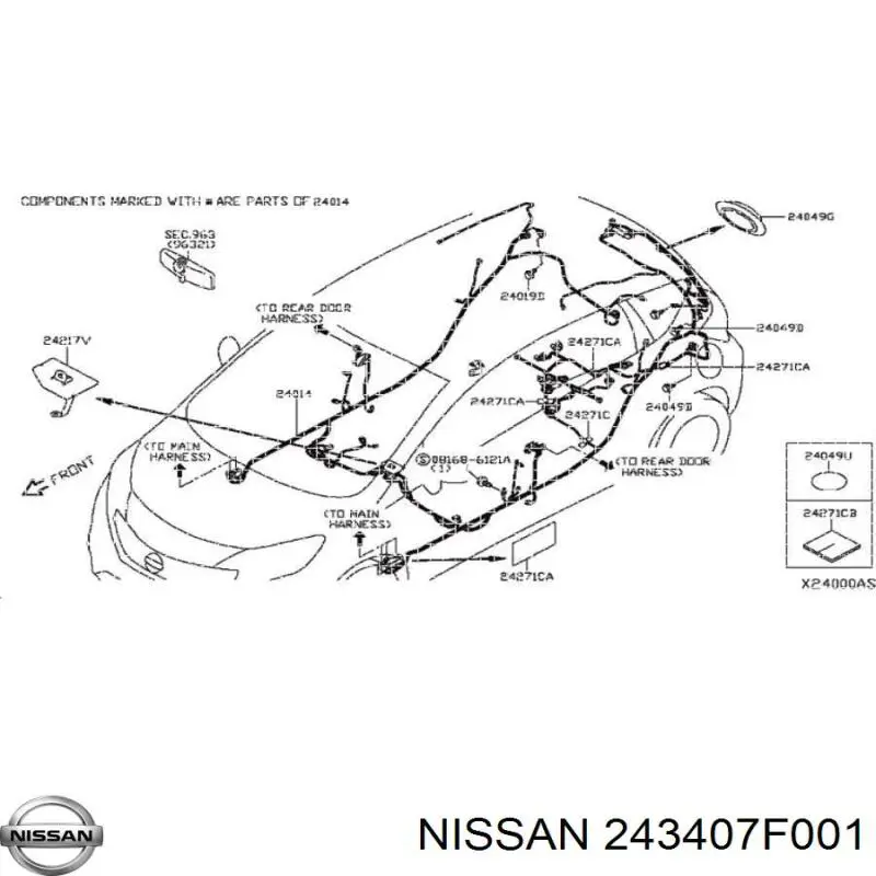  Nissan/Infiniti 243407F001 ціна, від 4.76 USD