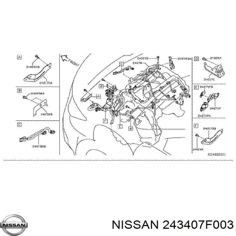  Nissan/Infiniti 243407F003 ціна, від 3.89 USD