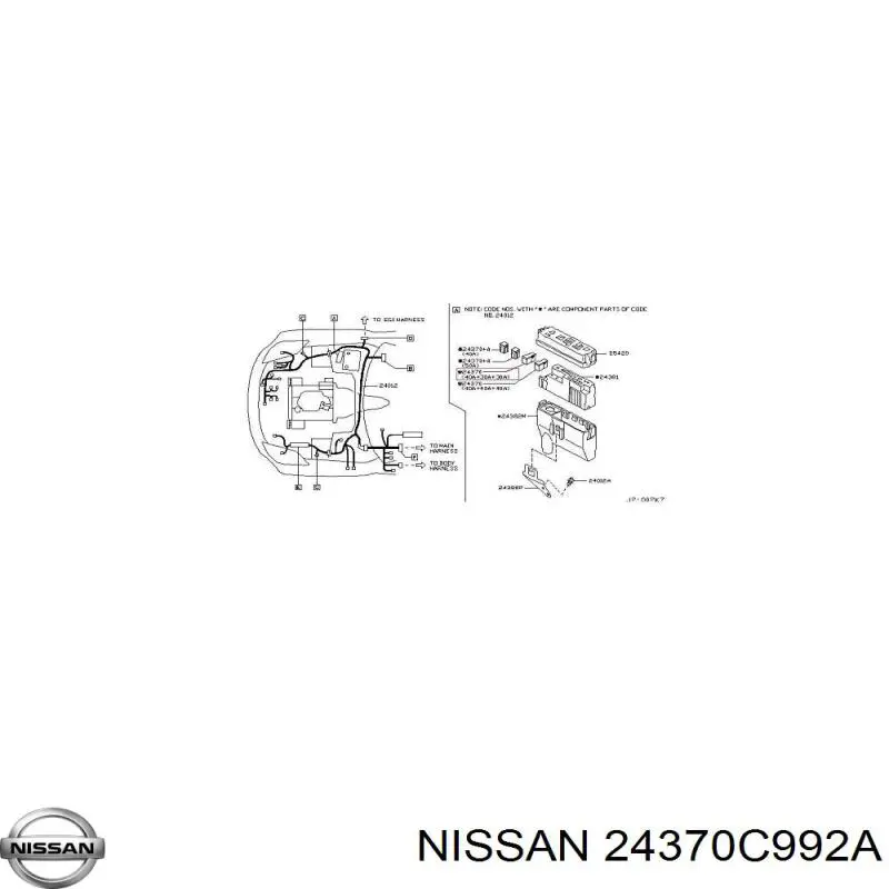  Nissan/Infiniti 24370C992A ціна, від 13.78 USD