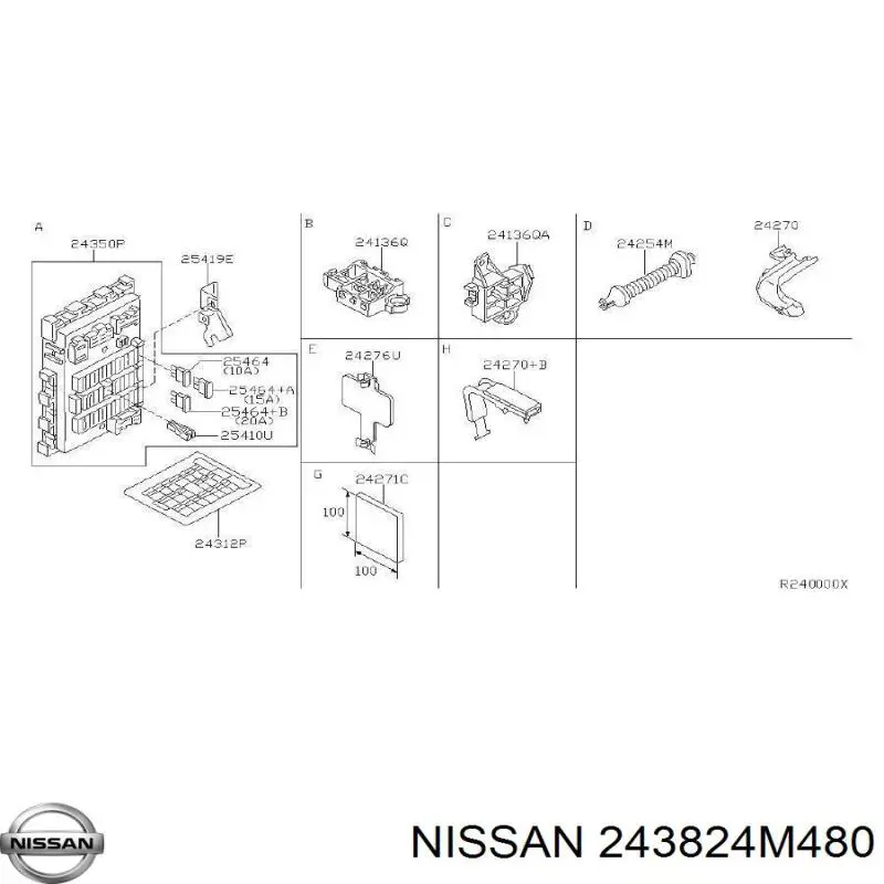  Nissan/Infiniti 243824M480 ціна, від 9.94 USD
