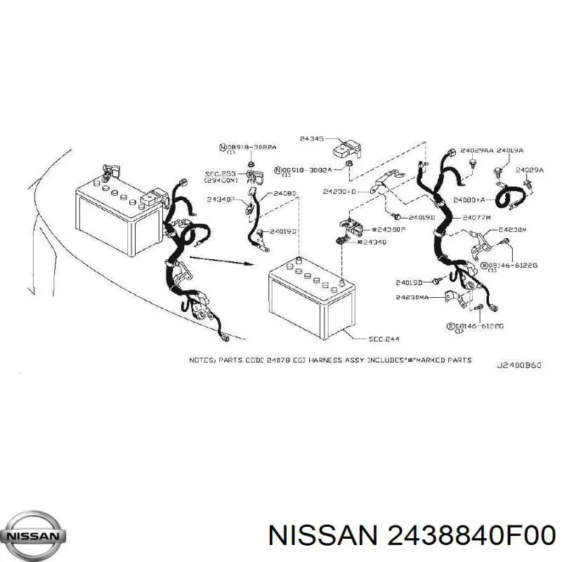 Коробка запобіжників Nissan/Infiniti 2438840F00 ціна, від 17.22 USD