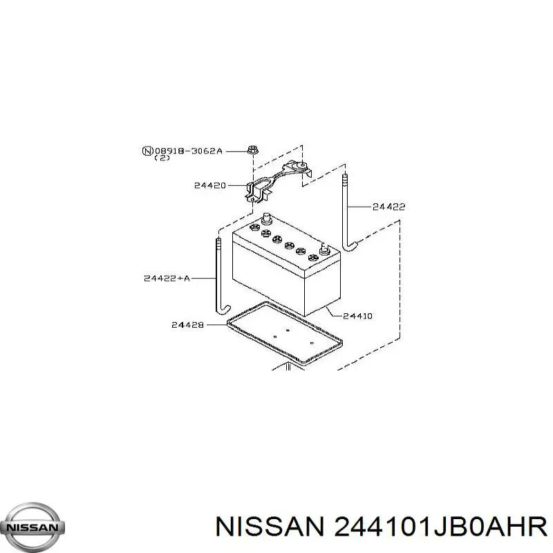Акумуляторна батарея, АКБ 244101JB0AHR Nissan/Infiniti