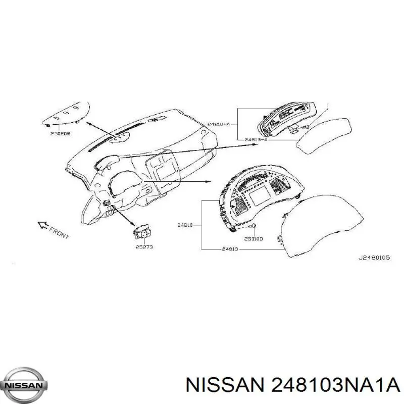 Купити 248103NA1A Nissan/Infiniti Блок шкали спідометра