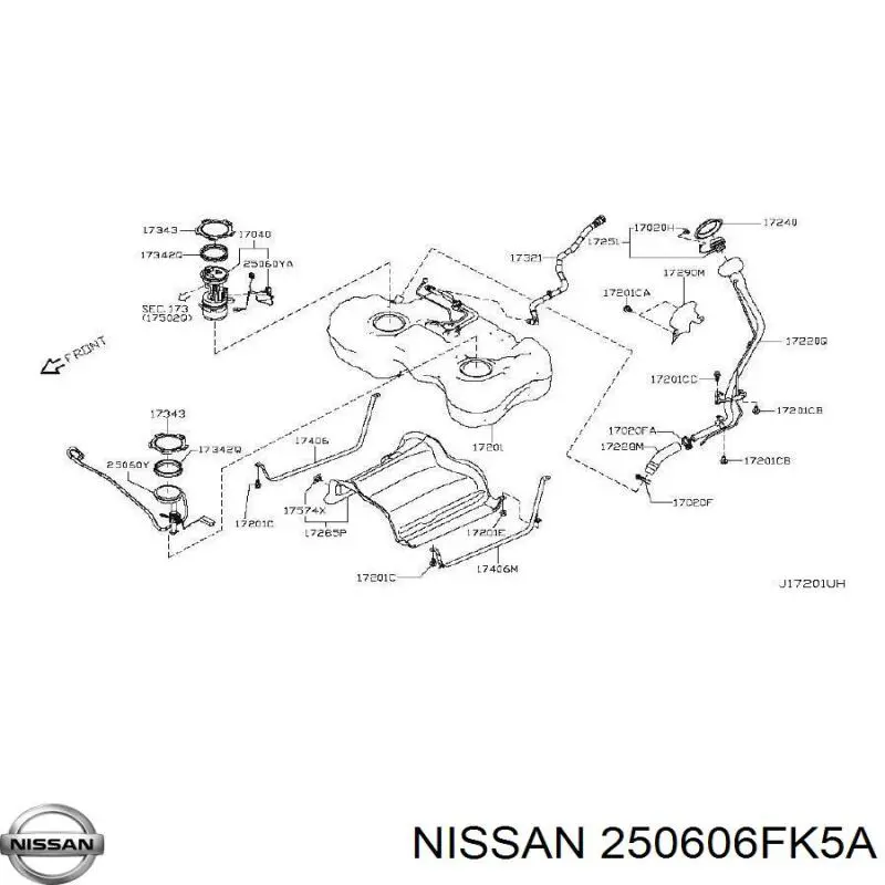 250606FK5A Nissan/Infiniti Датчик бензобака