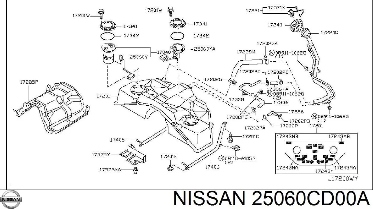  Nissan/Infiniti 25060CD00A ціна, від 281.14 USD