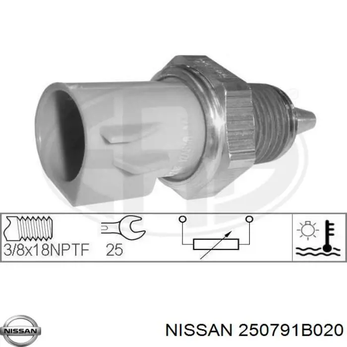250791B020 Nissan датчик температури охолоджуючої рідини