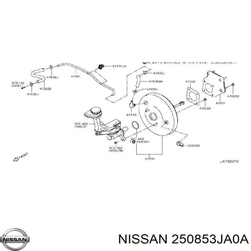  250853JA0A Nissan