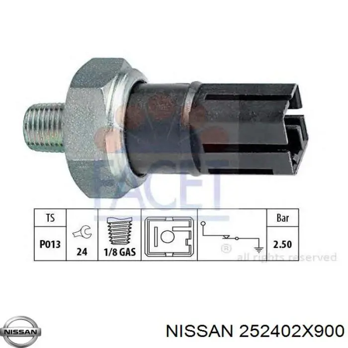 Манометри (показник тиску масла) Nissan/Infiniti 252402X900 ціна, від 4.13 USD