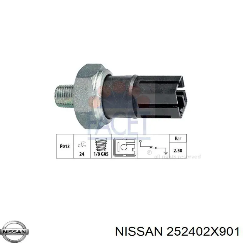 252402X901 Nissan датчик тиску масла