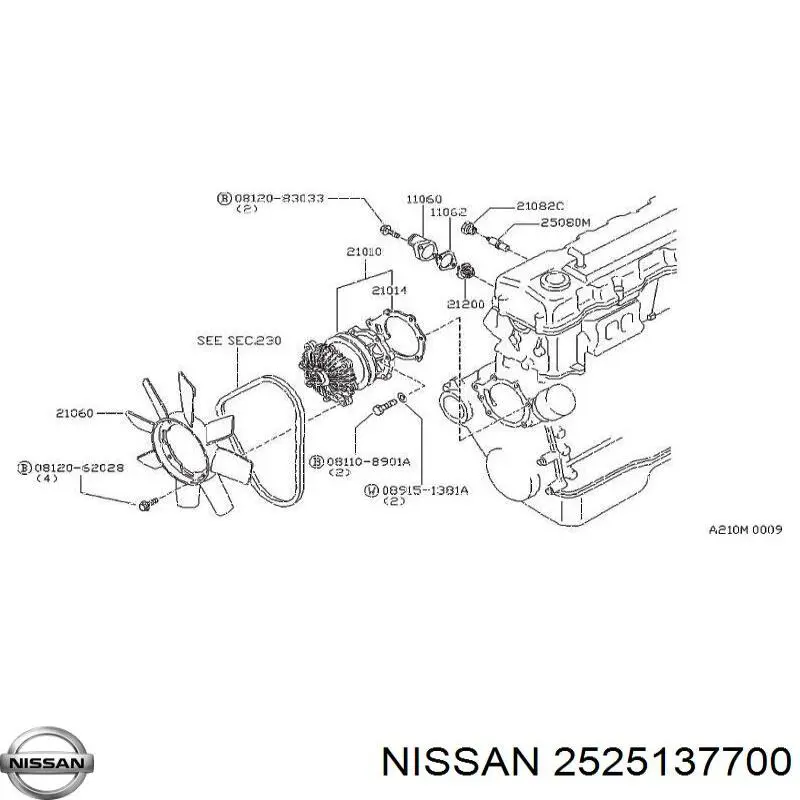 Термодатчик охолоджуючої рідини Nissan/Infiniti 2525137700 ціна, від 11.99 USD