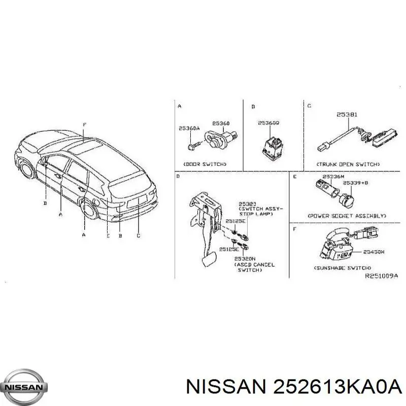 Купити 252613KA0A Nissan/Infiniti 