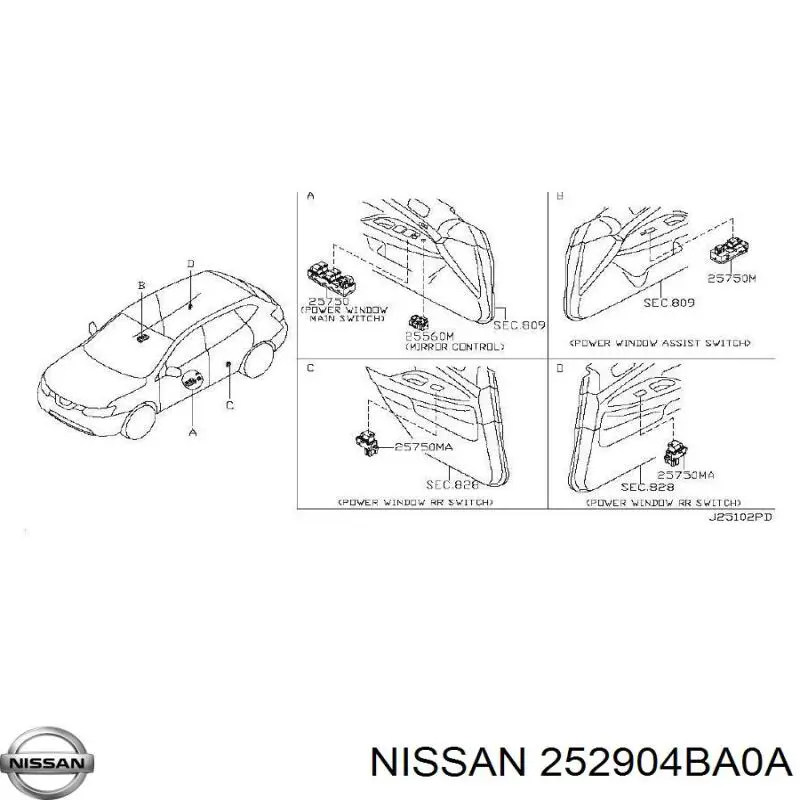 Кнопка включення аварійної сигналізації Nissan Rogue позашляховик (T32U) (2013 - 2020) ціна, від 4.88 USD
