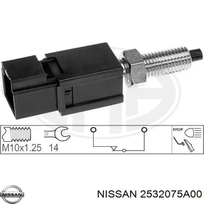Кнопка стоп-сигналу Nissan/Infiniti 2532075A00 ціна, від 4.52 USD