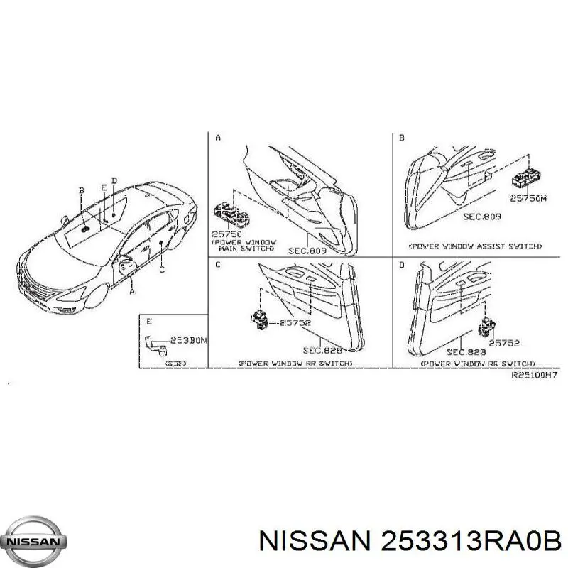  Nissan/Infiniti 253313RA0B ціна, від 14.70 USD
