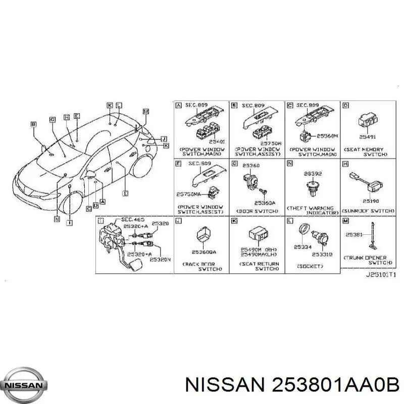  253801AA0B Nissan