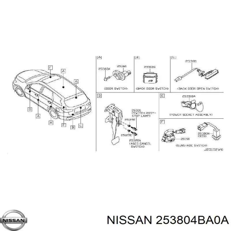  253804BA0A Nissan