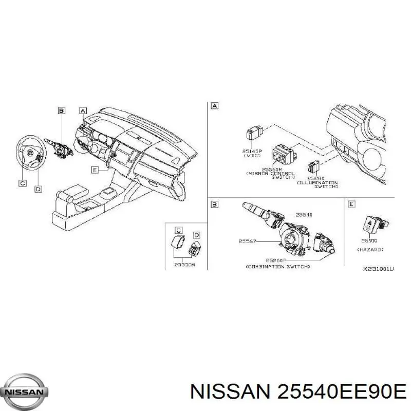 25540EE90E Nissan/Infiniti 