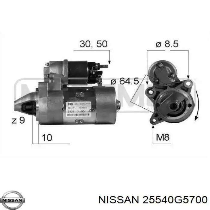 Перемикач підрульовий, лівий Nissan/Infiniti 25540G5700 ціна, від 27.23 USD