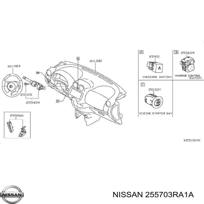  Nissan/Infiniti 255703RA1A ціна, від 6.10 USD