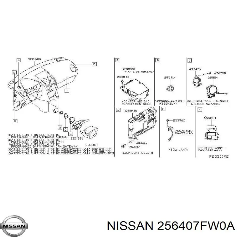  Nissan/Infiniti 256407FW0A ціна, від 37.50 USD