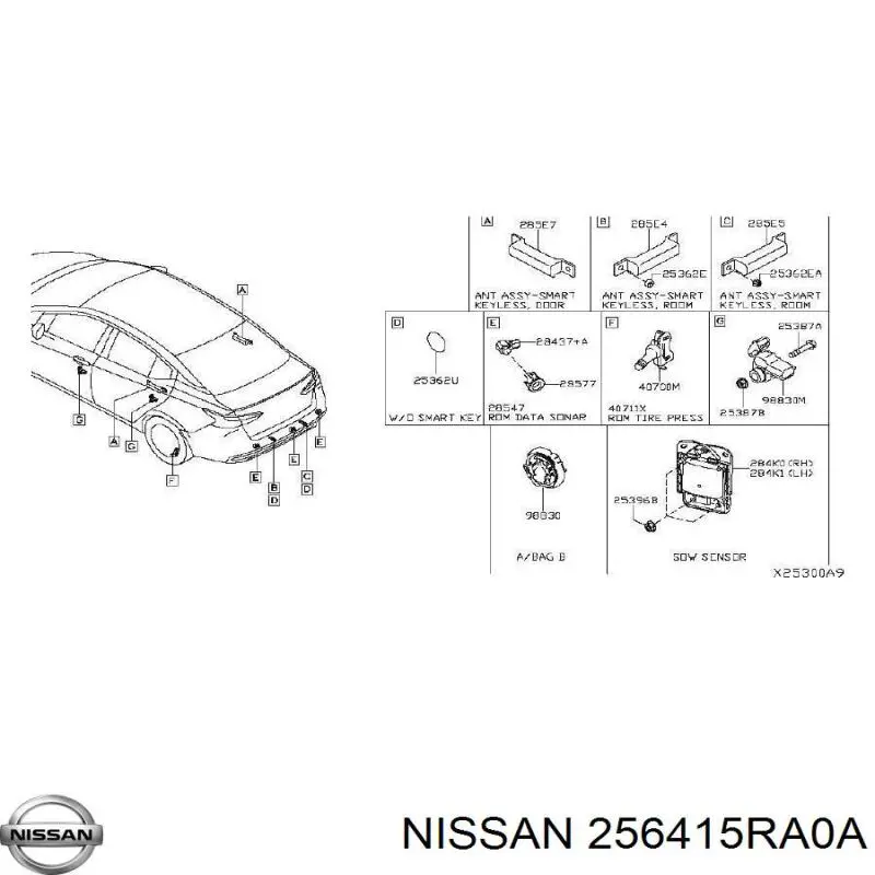  Nissan/Infiniti 256415RA0A ціна, від 38.00 USD