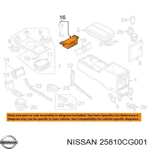 25810CG001 Nissan/Infiniti Годинник салонний