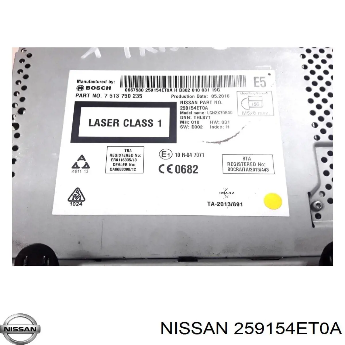 259154ET0A Nissan/Infiniti Штатна магнітола