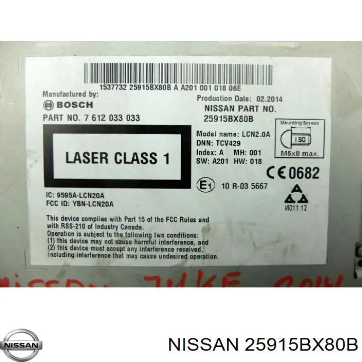 25915BX80B Nissan/Infiniti Дисплей бортового комп'ютера