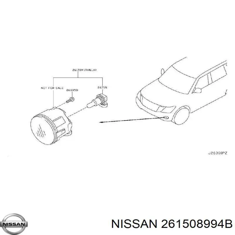 Фара протитуманна, ліва/права 89206363 Nissan/Infiniti