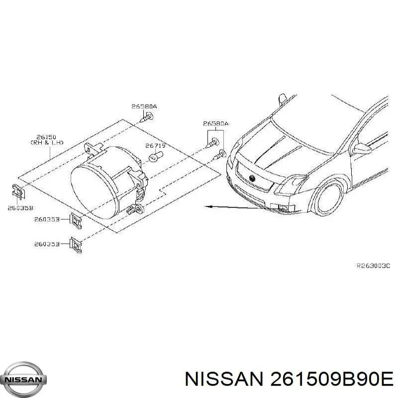  261509B90E Nissan