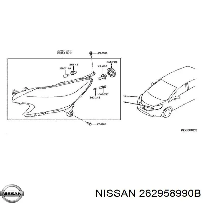  262958990B Nissan