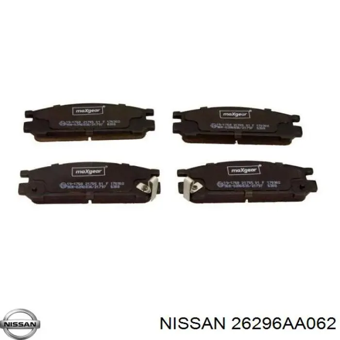 Колодки гальмові задні, дискові 26296AA062 Nissan