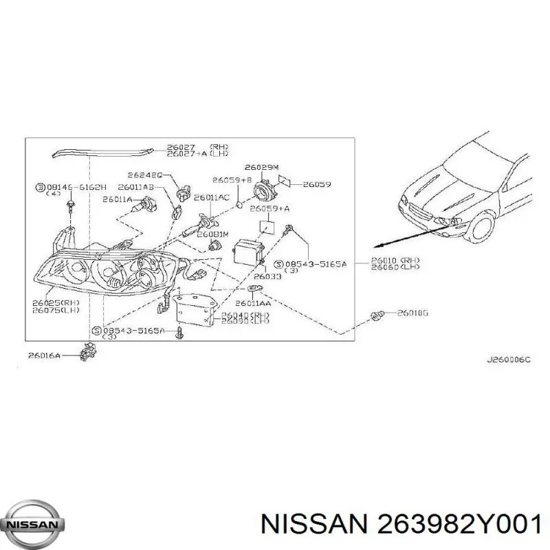  263982Y001 Nissan