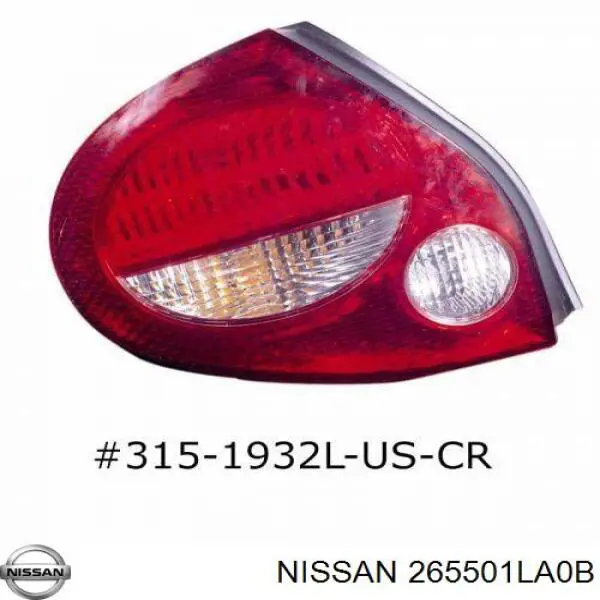 265501LA0B Nissan/Infiniti Задній правий зовнішній ліхтар