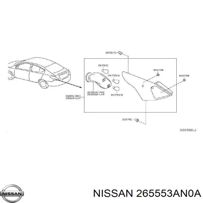  265553AN0A Nissan