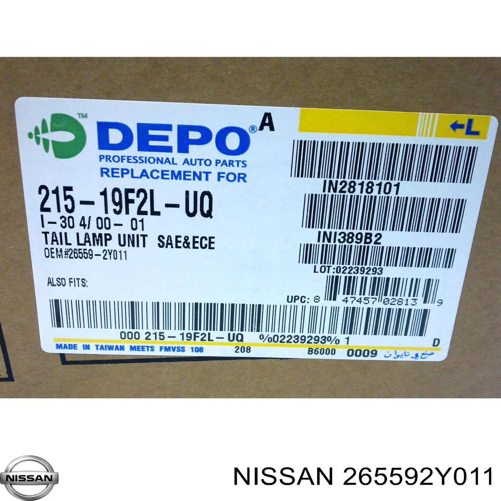 Купити 265552Y028 Nissan/Infiniti Ліхтар задній