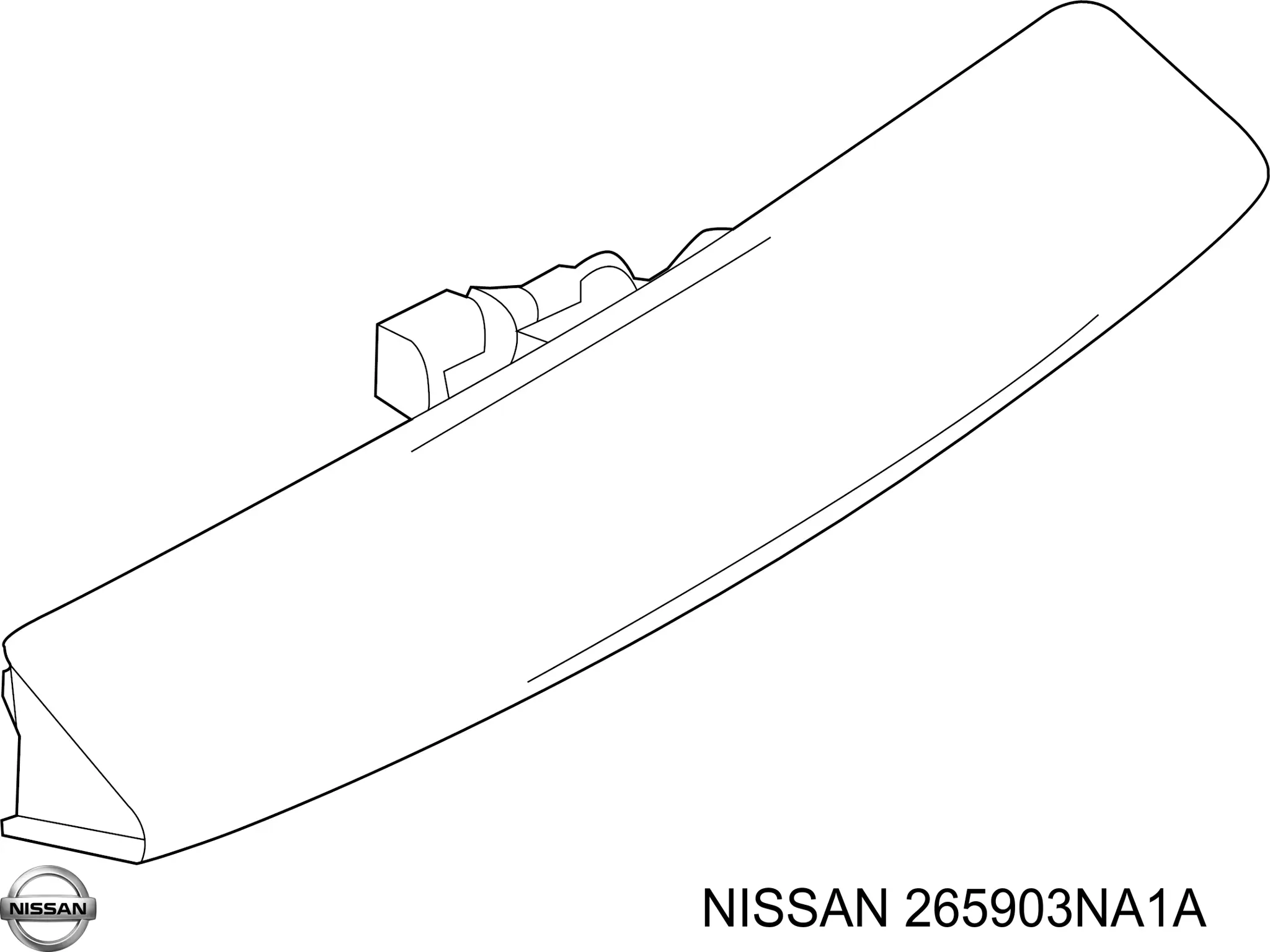 Стоп-сигнал заднього скла 265903NA0A Nissan