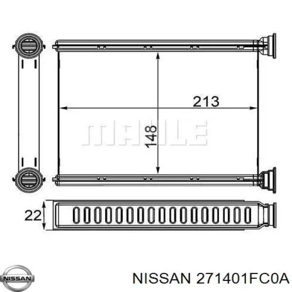 271401FC0A Nissan радіатор пічки (обігрівача)